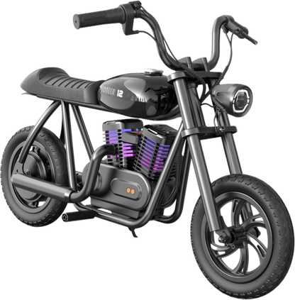 Hyper Gogo Pioneer 12 Plus Electric Kids Motorcycle Bluetooth Speaker 21.9V 160W 10 MPH 7.5 Miles - EL-MB05P-BLACK