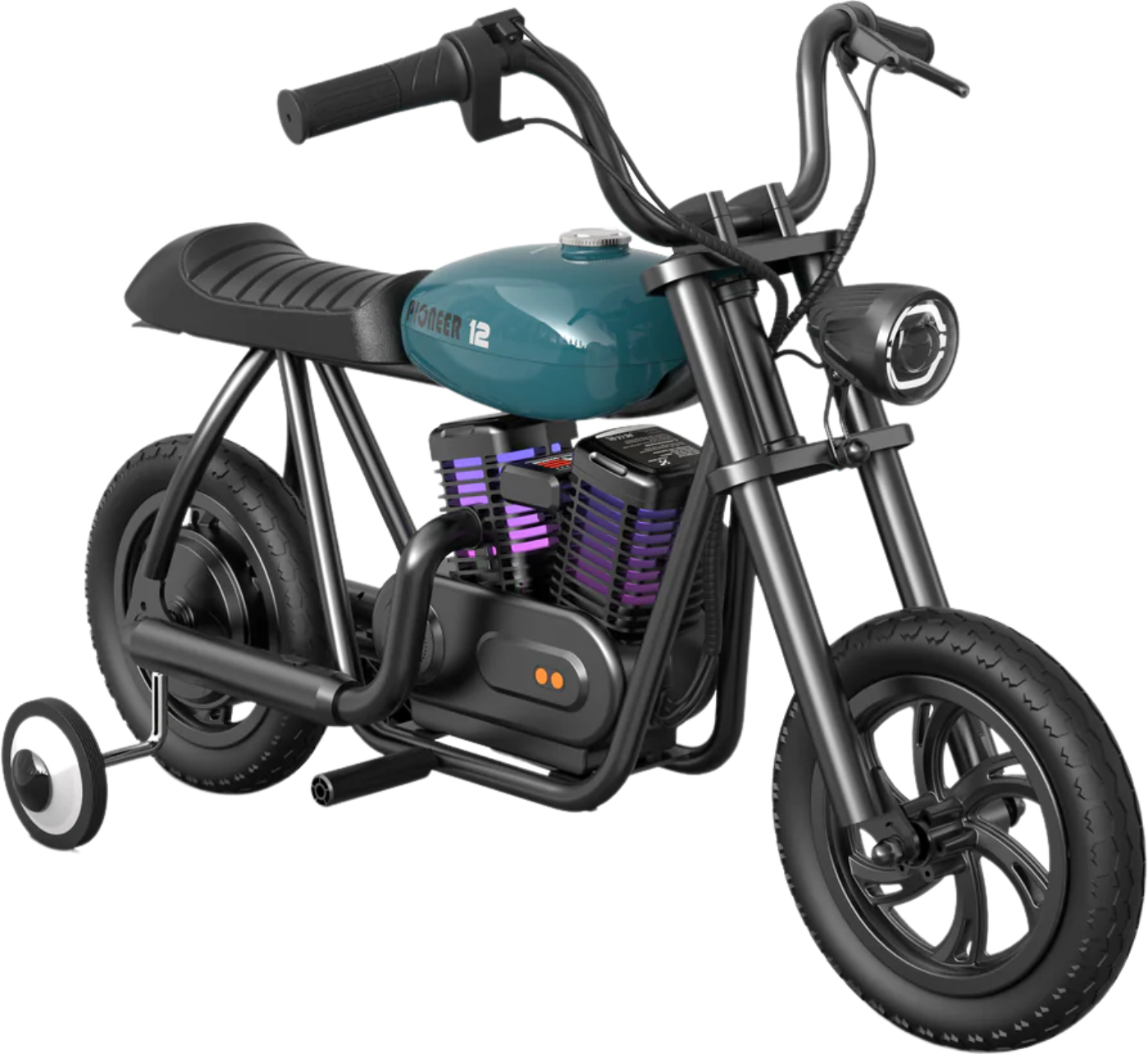 Hyper Gogo Pioneer 12 Plus Electric Kids Motorcycle Bluetooth Speaker 21.9V 160W 10 MPH 7.5 Miles - EL-MB05P-BLACK