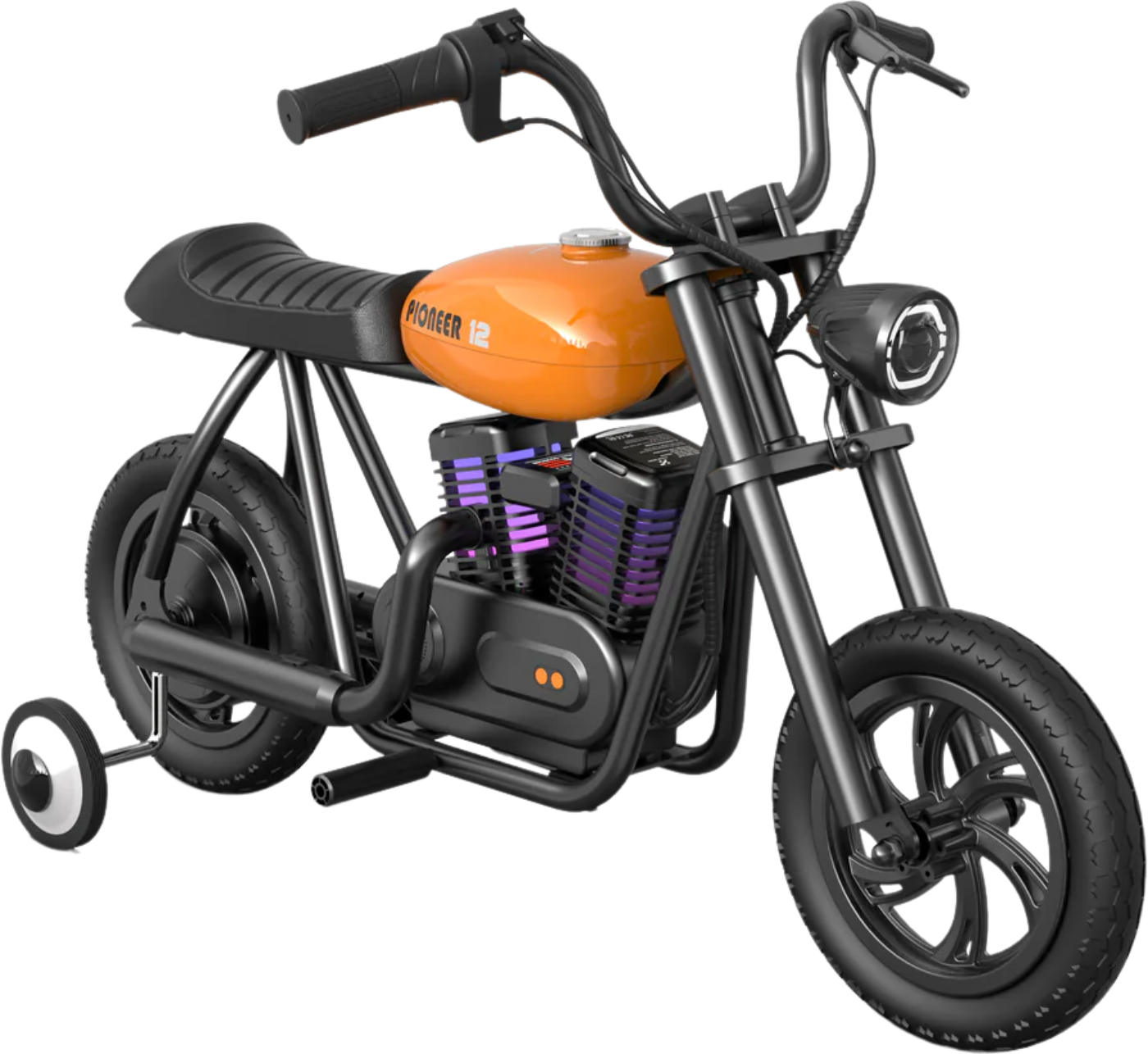 Hyper Gogo Pioneer 12 Plus Electric Kids Motorcycle Bluetooth Speaker 21.9V 160W 10 MPH 7.5 Miles - EL-MB05P-BLACK