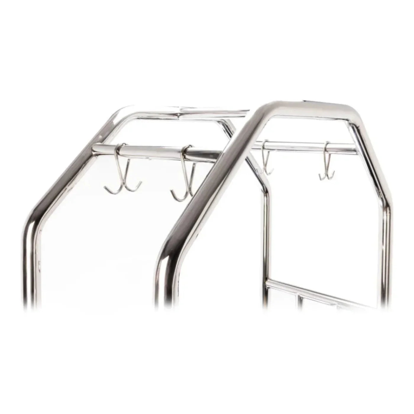 Hospitality 1 Source ESSSBB-8 Estate Series Bellman's Cart — Stainless Steel - 8" pneumatic wheels - ESSSBB-8