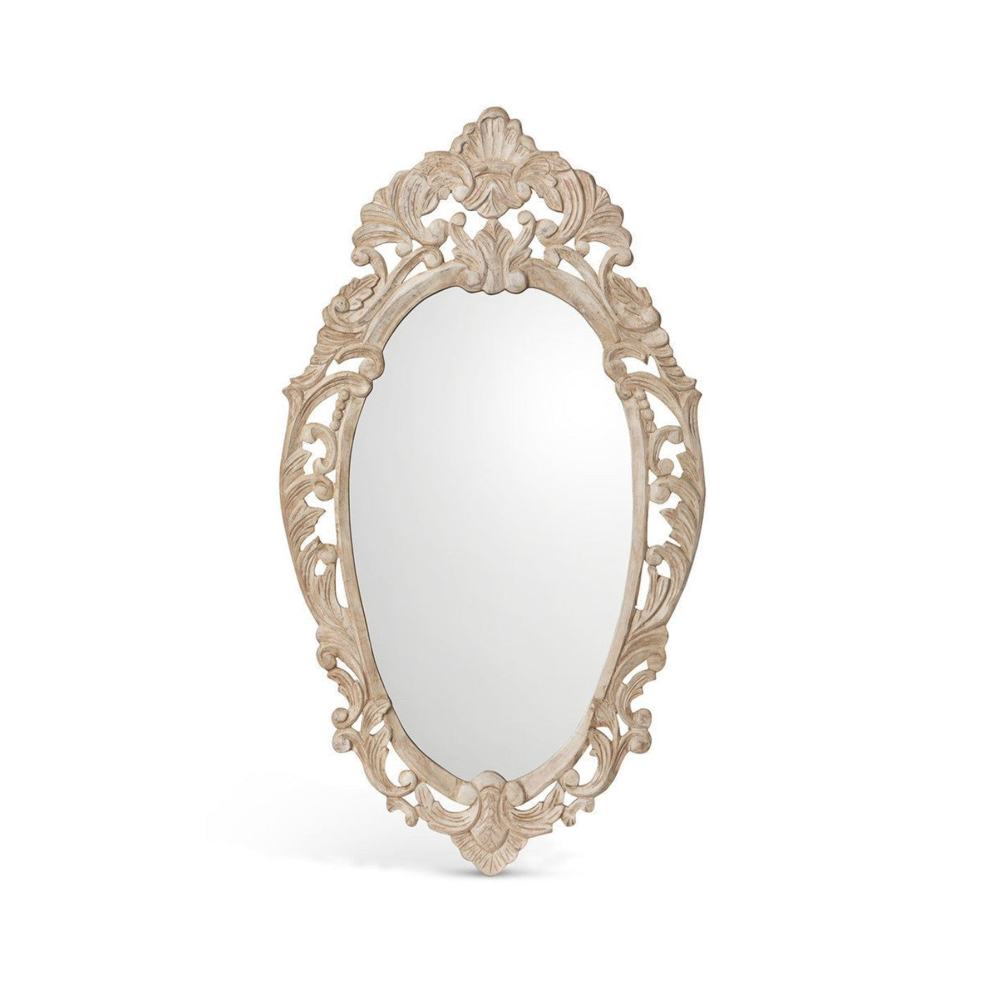 Park Hill Collection Country French Auvergne Hand Carved Wood Mirror  - EWI26056