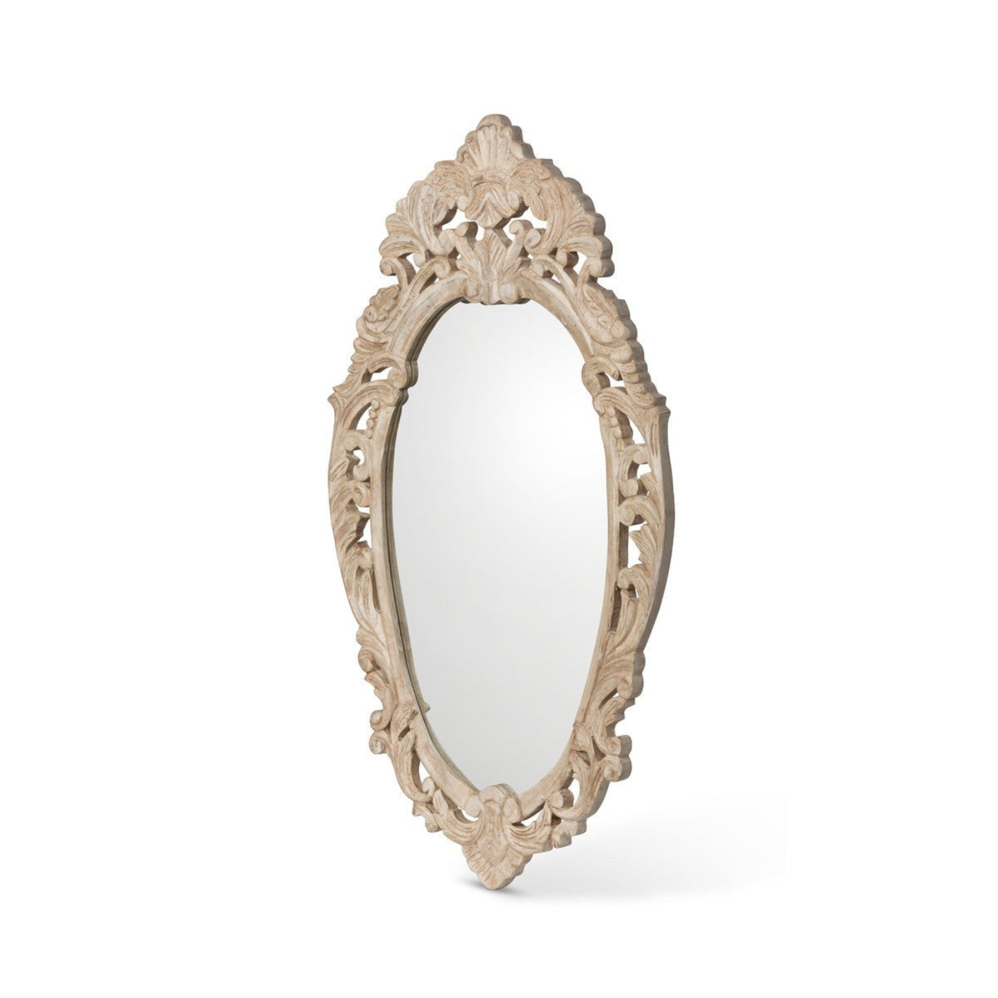 Park Hill Collection Country French Auvergne Hand Carved Wood Mirror  - EWI26056