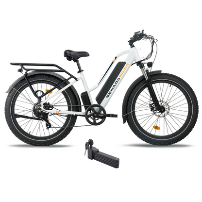 Senada Bikes 1000W 48V Herald Pro All-Terrain Comfort Fat Tire Step-Thru Electric Bike - EB-SN-HERALD-W