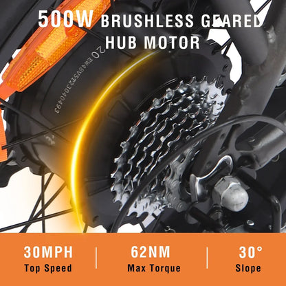 Senada Bikes 500W 48V Osprey All-Terrain Comfort Long Range Step-Thru Fat Tire Electric Bike - EB-SN-OSPREY-LB