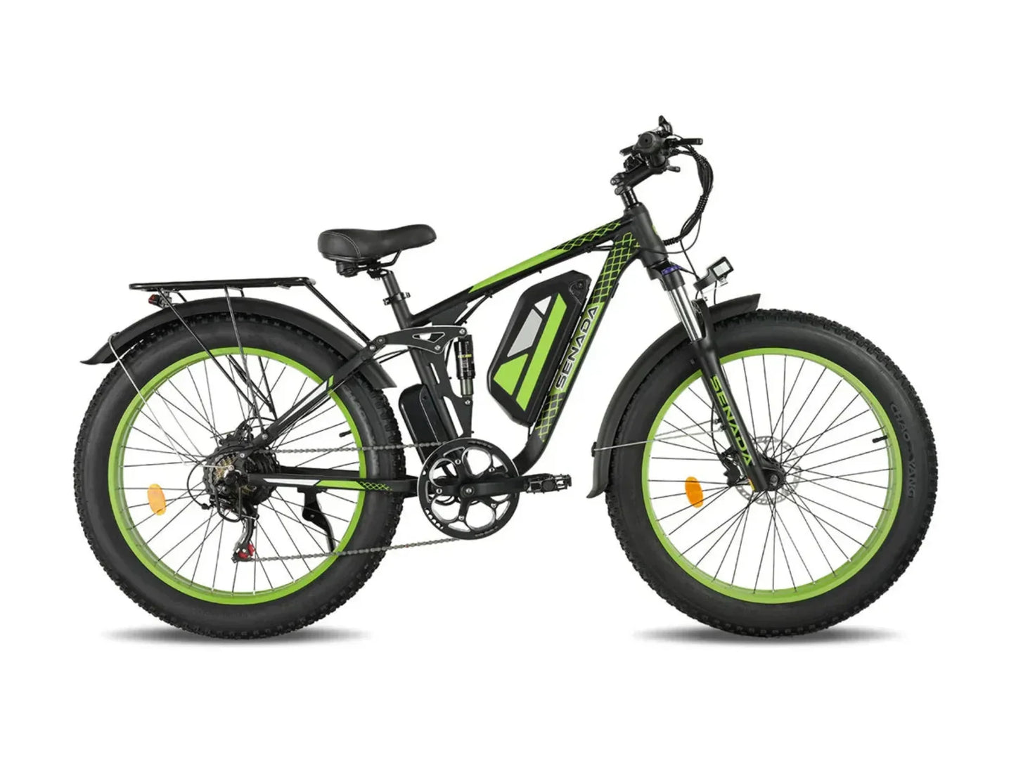 Senada Bikes 1000W 48V Viper Plus All-Terrain Full Suspension Fat Tire Electric Bike - EB-SN-VIPER-PLUS-BR