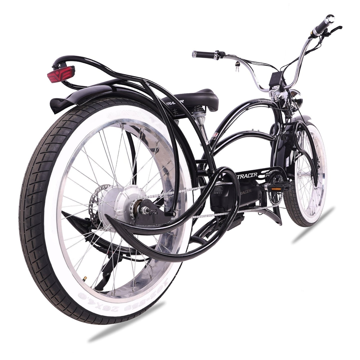 Tracer 1000W 26" Beyond Pro Classic Stretch Electric Bike - MB-EB-BP1000-BLK