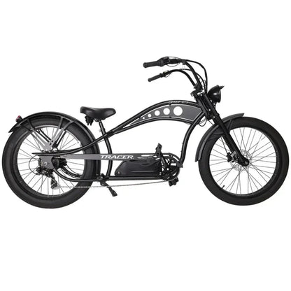 Tracer 750W 48V Chico GT7 Chopper Stretch Cruiser Fat Tire Electric Bike - EB-TC-CHICO-MBK