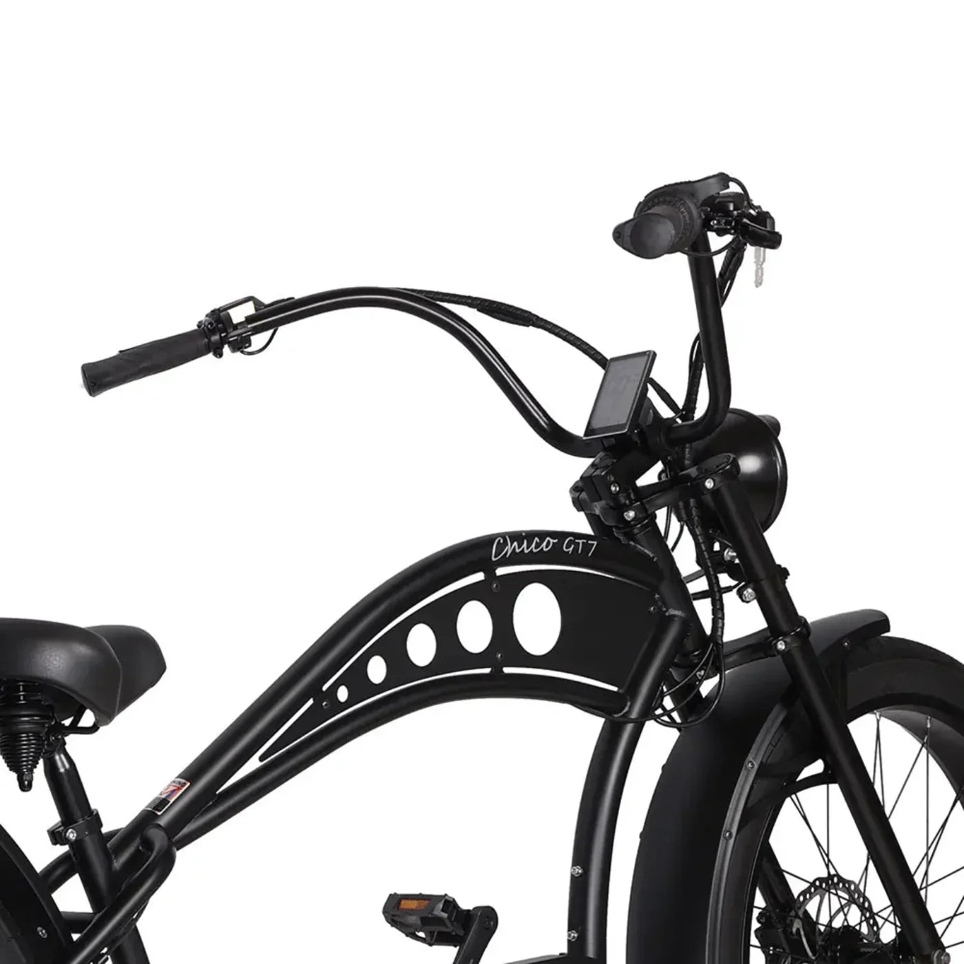 Tracer 750W 48V Chico GT7 Chopper Stretch Cruiser Fat Tire Electric Bike - EB-TC-CHICO-MBK
