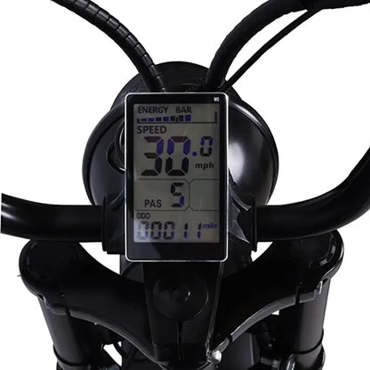 Tracer 750W 48V Chico GT7 Chopper Stretch Cruiser Fat Tire Electric Bike - EB-TC-CHICO-MBK