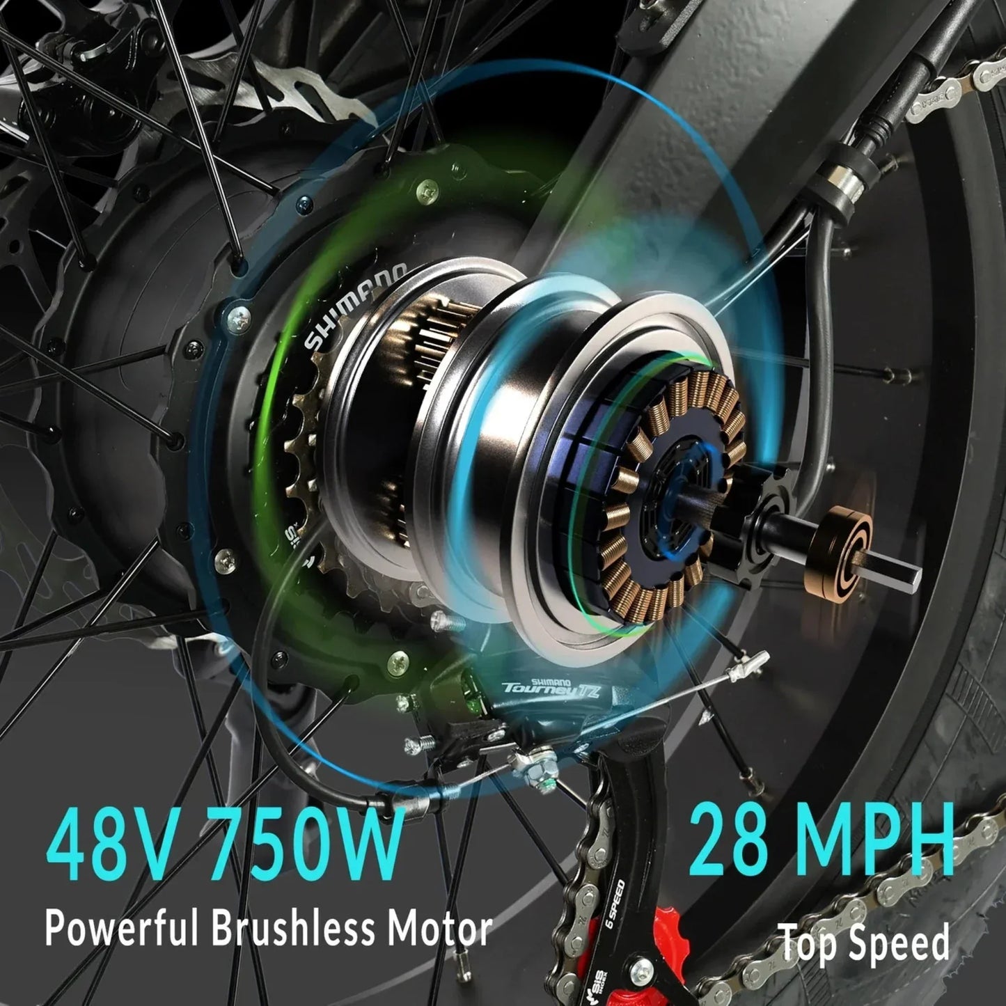 Tracer 750W 20" Kama 1.0 Folding Fat Tire Electric Bike - MB-EB-KAMA-MBK