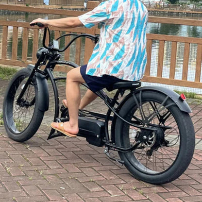 Tracer 1000W 48V Legend GT7 Chopper Stretch Cruiser Fat Tire Electric Bike