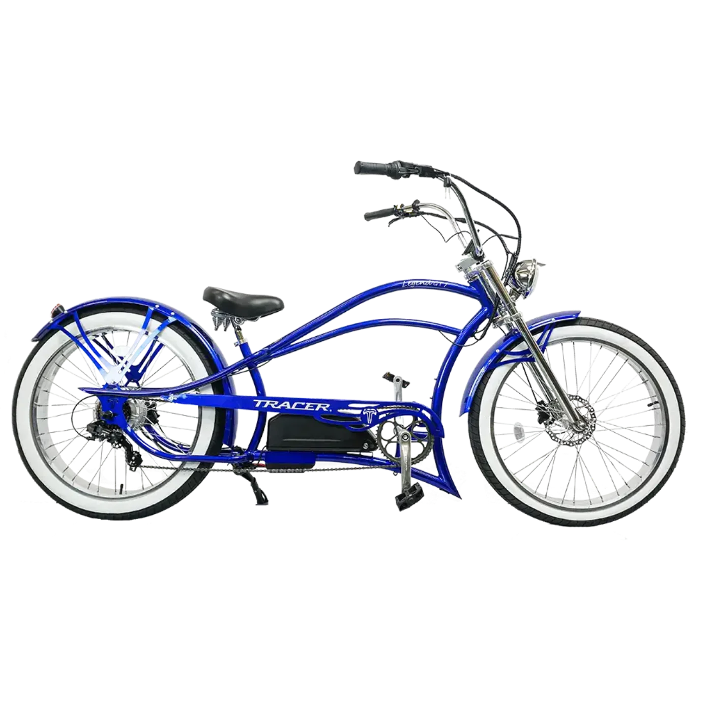 Tracer 1000W 48V Legend GT7 Chopper Stretch Cruiser Fat Tire Electric Bike