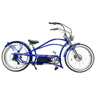 Tracer 1000W 48V Legend GT7 Chopper Stretch Cruiser Fat Tire Electric Bike