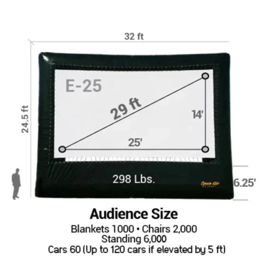 Open Air Cinema Elite Outdoor Movie Screen Kit - E-25