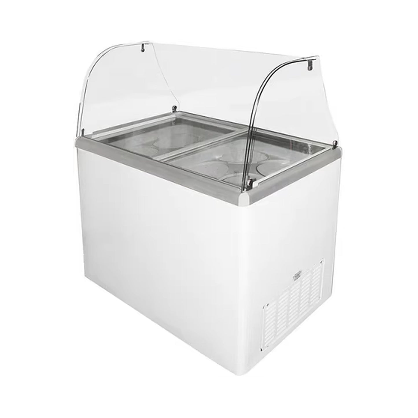 Excellence Industries - EDC-8CHC, 47" Commercial Glass Door Ice Cream Dipping Cabinet Freezer (8) 3 Gallon Tubs 12.5 cu.ft. - EDC-8CHC