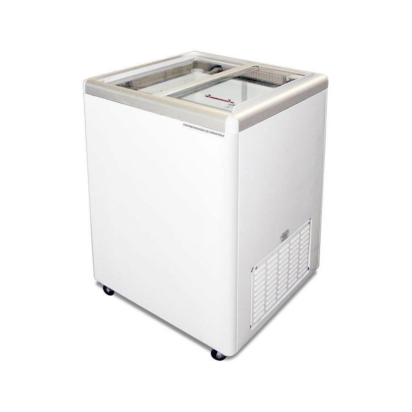 Excellence Industries - EURO-5HC, 24" Commercial Flat Top Glass Door Display Freezer 5 cu. ft. - EURO-5HC