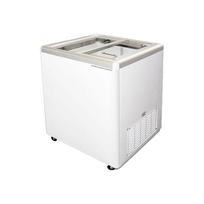 Excellence Industries - EURO-8HC, 33" Commercial Flat Top Glass Door Display Freezer 7.5 cu. ft. - EURO-8HC