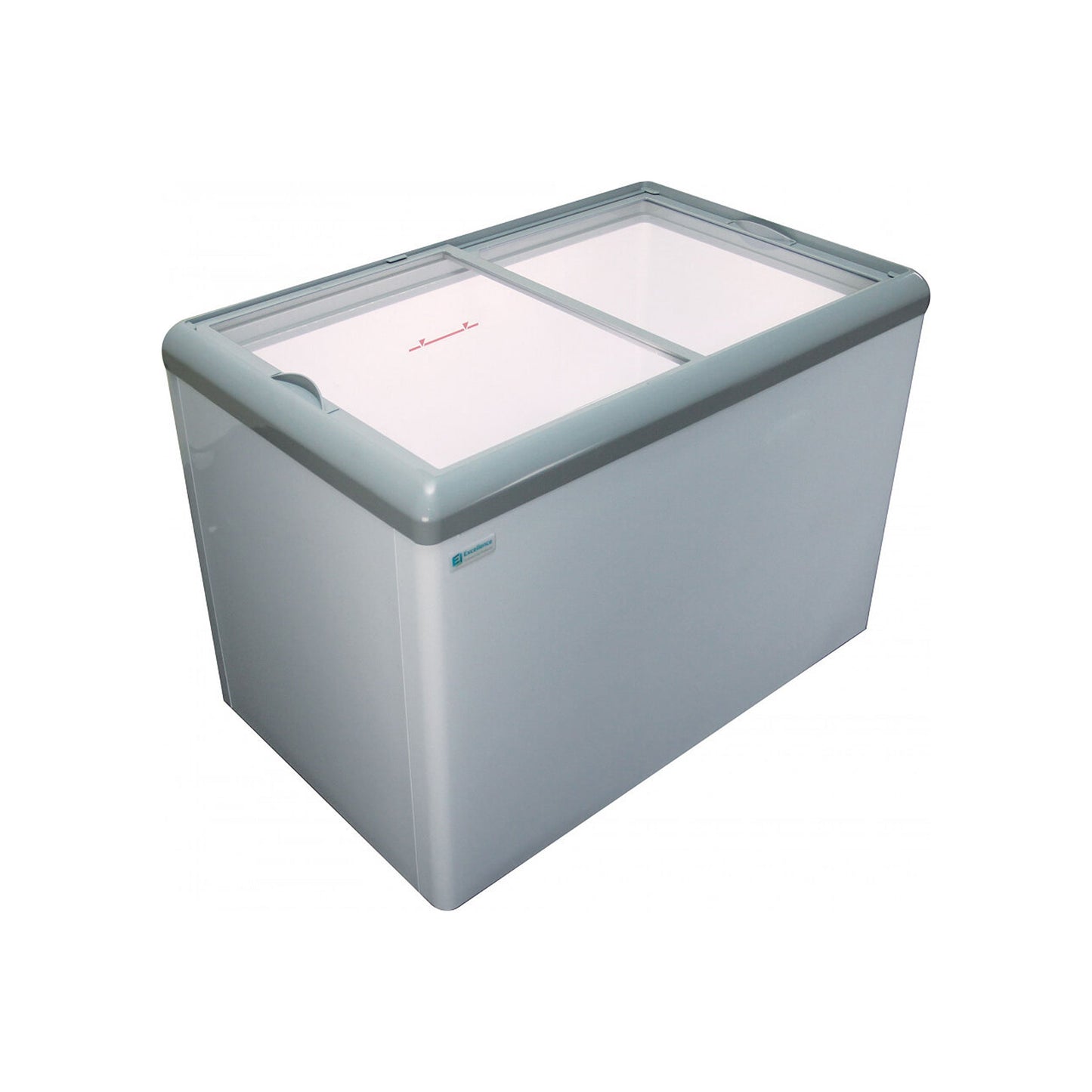 Excellence Industries - HB-11HCD, 43" Commercial Flat Top Dual Temp Display Freezer / Cooler 11.1 cu. ft. - HB-11HCD