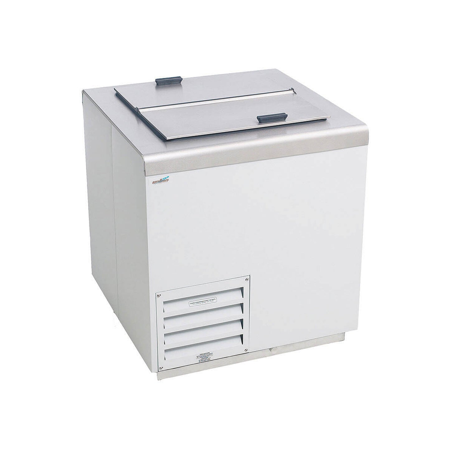 Excellence Industries - HFF-4HC, 30" Commercial 7 Tub Flip Top Ice Cream Dipping Cabinet White - HFF-4HC