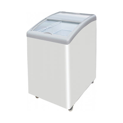 Excellence Industries - MB-2HCD, 23" Commercial Curve Glass Door Display Freezer 2 Basket 4.8 cu.ft. - MB-2HCD