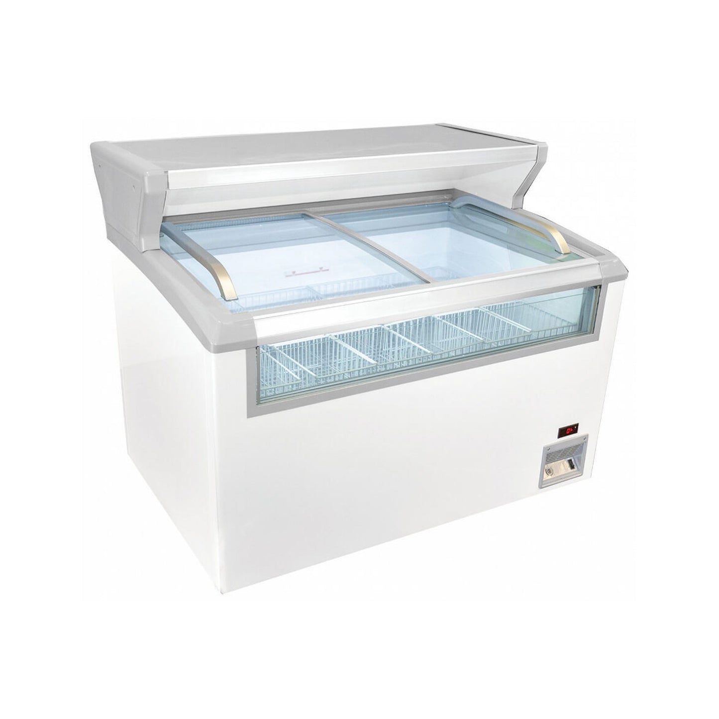 Excellence Industries - MCT-4HC, 49" Commercial Curved Top Display Freezer w/ Merchandising Shelf 13.2 cu. ft. - MCT-4HC