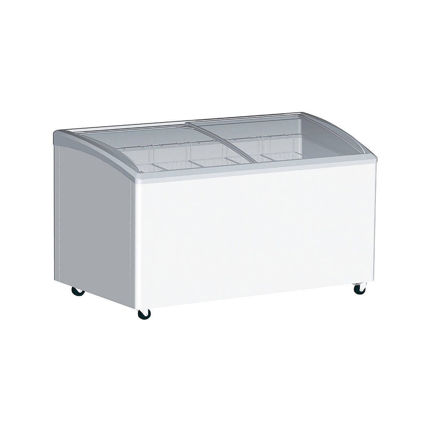 Excellence Industries - VB-6HC, 59' Commercial Chest Freezer 2 Curve Glass Door 16.3 cu. ft. - VB-6HC