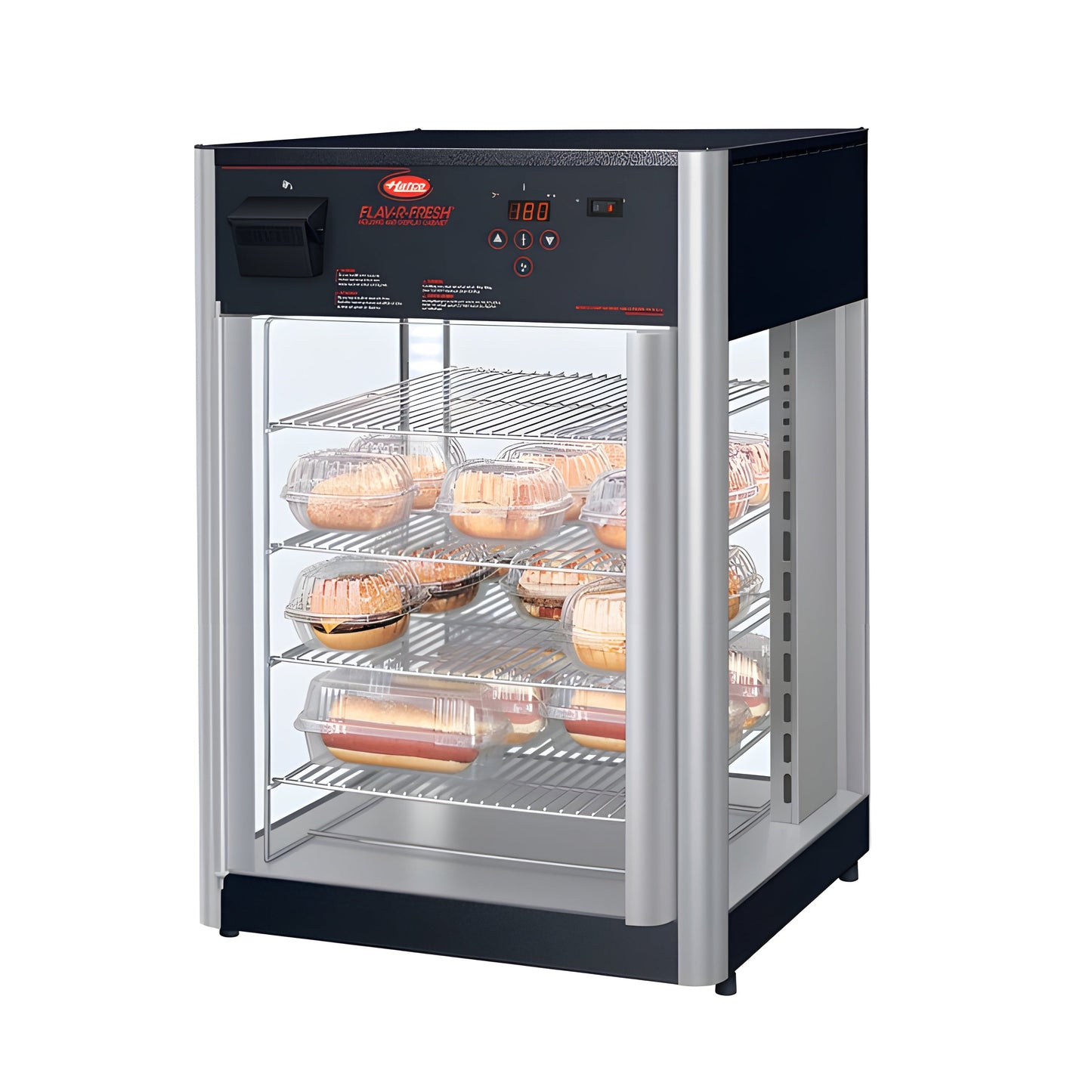 Hatco FDWD-2 19" Flav-R-Fresh 2-Door Humidified Impulse Full-View Display Cabinet with Digital Control - FDWD-2