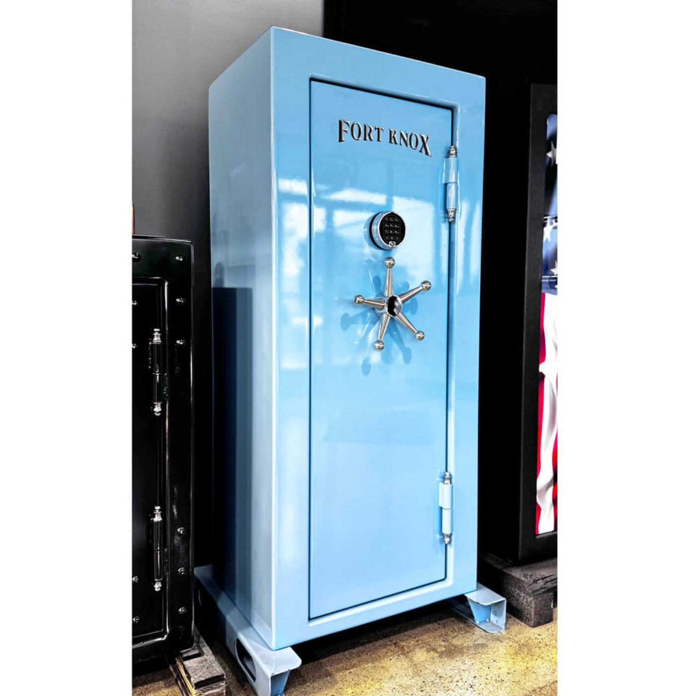 Liberty Safe Fort Knox Maverick 6026 Sky Blue Gloss Gun Safe