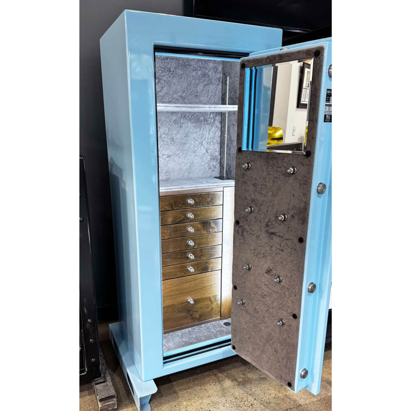 Liberty Safe Fort Knox Maverick 6026 Sky Blue Gloss Gun Safe