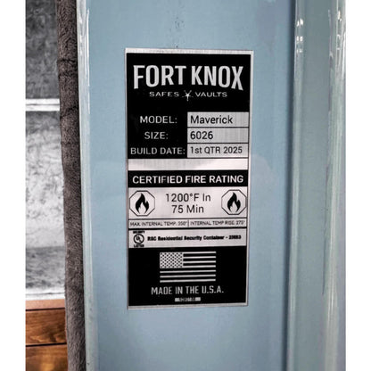 Liberty Safe Fort Knox Maverick 6026 Sky Blue Gloss Gun Safe