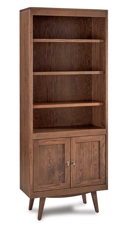 QW Amish Marina Bookcase with Doors - 639V-FVB-010-MA