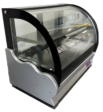 Chef AAA WTCH-90 35"W Curved Glass Countertop Heated Display Case - WTCH-90
