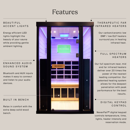 HigherDOSE Full Spectrum Infrared Sauna - HD-CUSTOM-3P