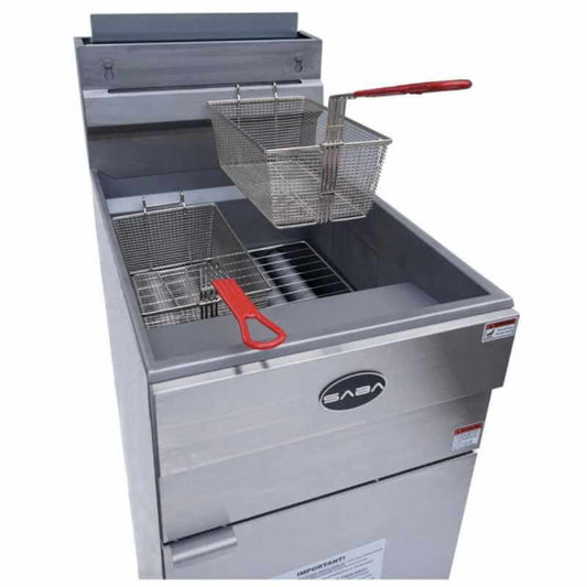 Saba - GF45-N Commercial 16" 45 lb. Capacity Commercial Fryer Natural Gas - GF45-N