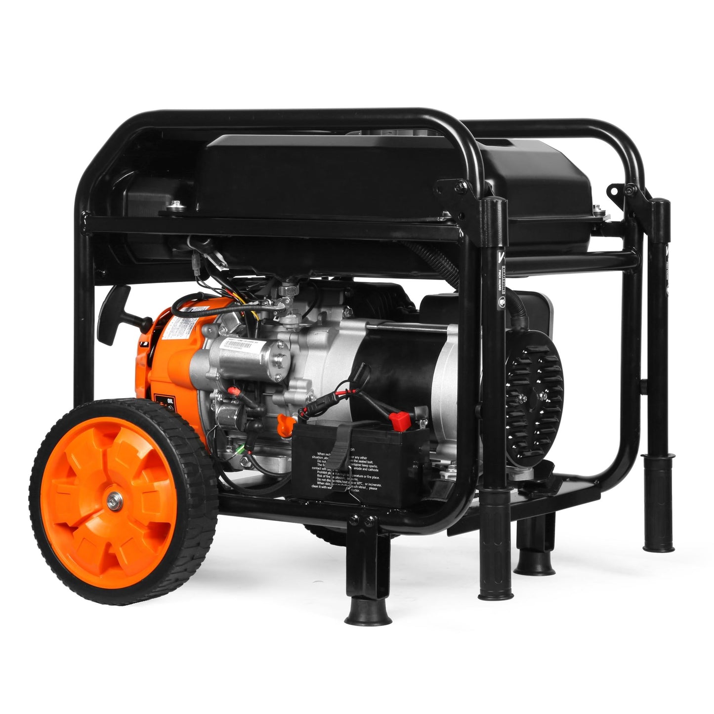 WEN GN5602X 5,600-Watt Portable Generator with Wheel Kit, Electric Start, 224cc, Transfer-Switch, RV-Ready, and CO Watchdog - GN5602X