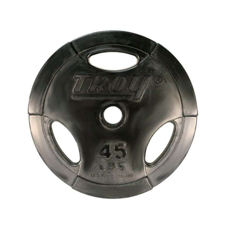 TROY Rubber Encased Olympic Grip Plate 255lb Set