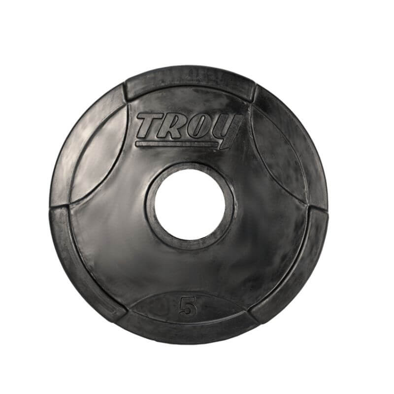 TROY Rubber Encased Olympic Grip Plate 255lb Set