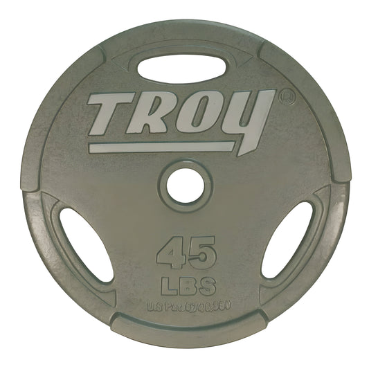 TROY GO Machined Olympic Grip Plate Gray 255lb Set - GO_255lb Set