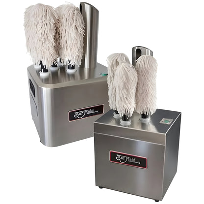 Bar Maid By Winco Bar Maid GP-3MINI-CE 220-240V Glass Polisher with 3 Heads — Polishes 290 glasses/hour - GP-3MINI-CE
