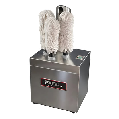 Bar Maid By Winco Bar Maid GP-3MINI-CE 220-240V Glass Polisher with 3 Heads — Polishes 290 glasses/hour - GP-3MINI-CE