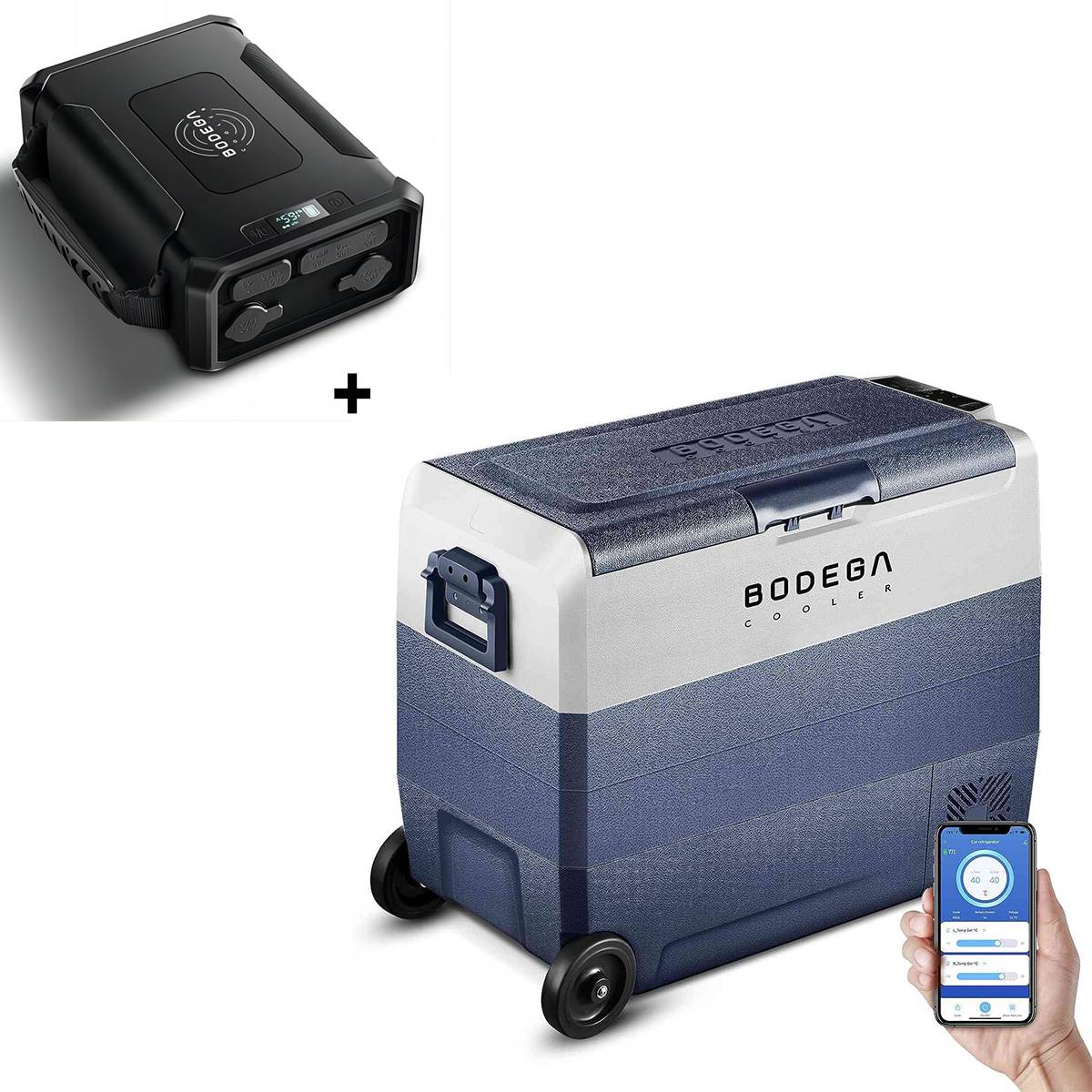 BODEGAcooler 12V Fridge 64qt/60L with Wheels Dual Zone - T60