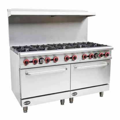 Saba - GR-60 Commercial 60" 10 Burners Oven Range Natural Gas - GR-60