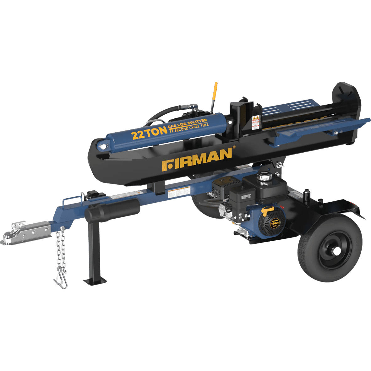 Firman GS2201 Gas Portable Log Splitter 22-Ton Vertical/Horizontal 196cc 6.5HP with Auto Return New GS2201