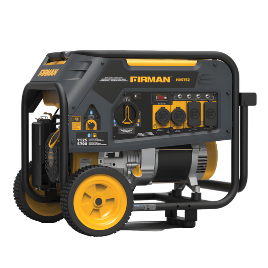 Firman H05752 5700W/7125W 30 Amp Recoil Start Dual Fuel Portable Generator New H05752