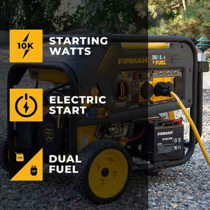 Firman H08051 8000W/10000W Electric Start Dual Fuel Gas Propane Generator New H08051