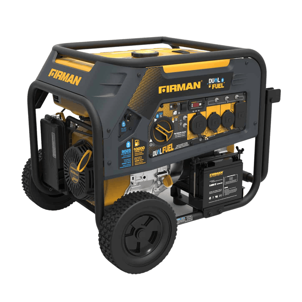 Firman H08051 8000W/10000W Electric Start Dual Fuel Gas Propane Generator New H08051