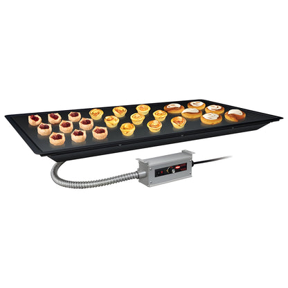 Hatco  25.6" Built-In Rectangular Black Glass Heated Shelf with Control Box - 120V/425W - HBGB-2418