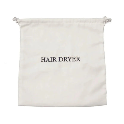 Hospitality 1 Source HDBAG-WH Hair Dryer Bag — White w/ Navy Blue Embroidery Case Pack of 10 Pieces - HDBAG-WH