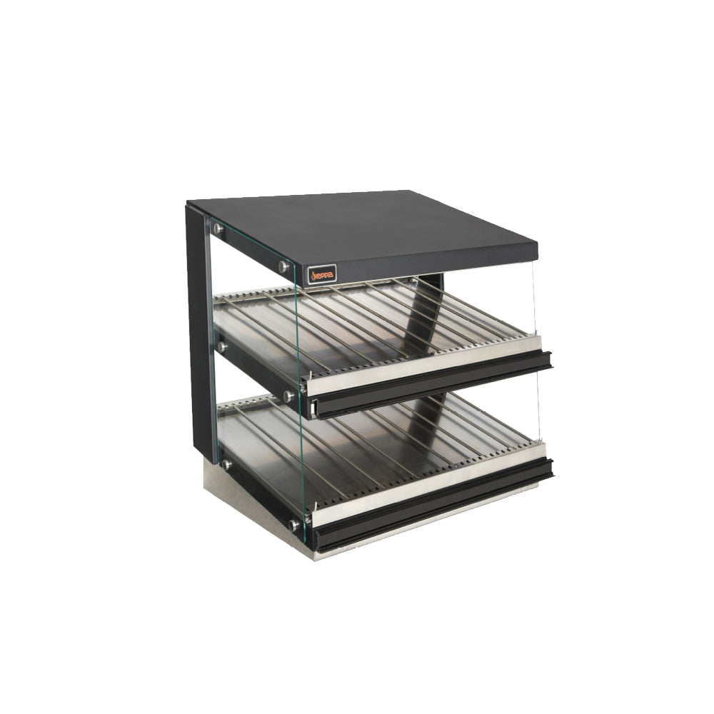 Sierra 24" Heated Display Merchandiser, with Tempered glass sides - SHDM-24PT