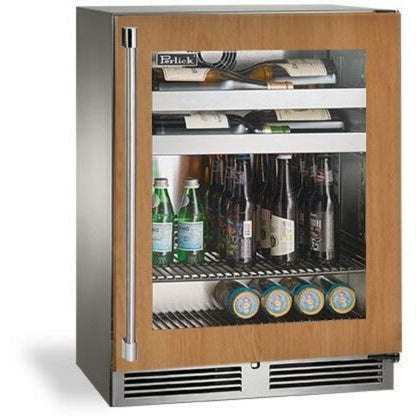 Perlick 24" Beverage Center Fully Integrated Glass Door, Sottile Sh.Depth (18") , 3.1 cu. ft. Capacity - HH24BS-4-4